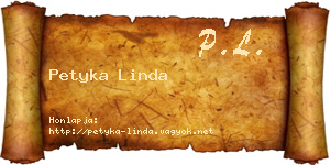 Petyka Linda névjegykártya